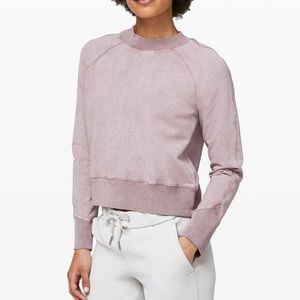 LULULEMON READY TO ROLL CREW WASHED MAUVE